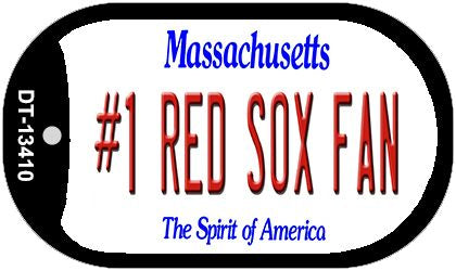 Number 1 Red Sox Fan Novelty Metal Dog Tag Necklace DT-13410