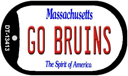 Go Bruins Novelty Metal Dog Tag Necklace DT-13413