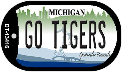 Go Tigers Novelty Metal Dog Tag Necklace DT-13416