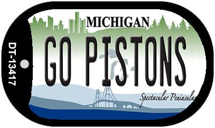 Go Pistons Novelty Metal Dog Tag Necklace DT-134117