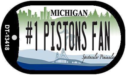 Number 1 Pistons Fan Novelty Metal Dog Tag Necklace DT-13418