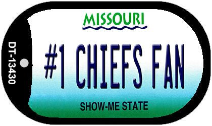 Number 1 Chiefs Fan Novelty Metal Dog Tag Necklace DT-13430