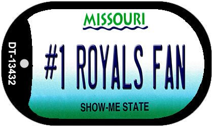 Number 1 Royals Fan Novelty Metal Dog Tag Necklace DT-13432