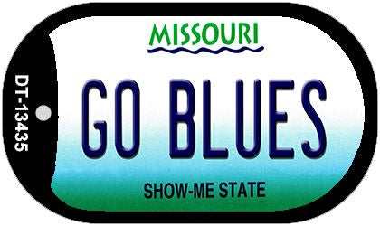 Go Blues Novelty Metal Dog Tag Necklace DT-13435