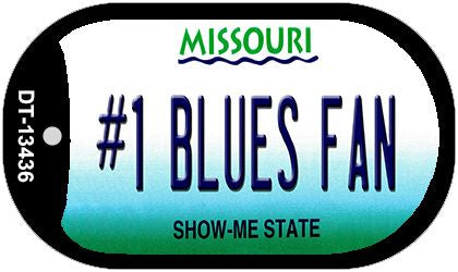 Number 1 Blues Fan Novelty Metal Dog Tag Necklace DT-13436