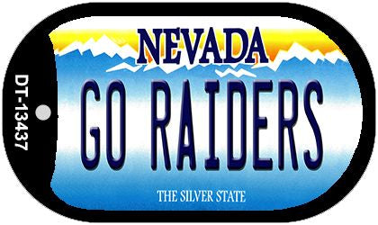 Go Raiders Novelty Metal Dog Tag Necklace DT-13437