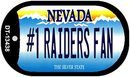 Number 1 Raiders Fan Novelty Metal Dog Tag Necklace DT-13438