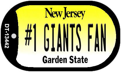 Number 1 Giants Fan Novelty Metal Dog Tag Necklace DT-13442