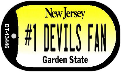 Number 1 Devils Fan Novelty Metal Dog Tag Necklace DT-13446