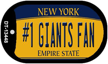 Number 1 Giants Fan Novelty Metal Dog Tag Necklace DT-13448
