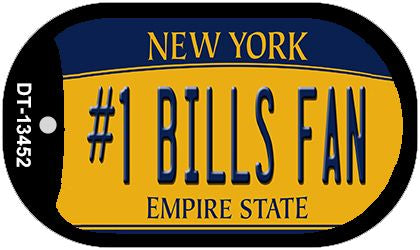 Number 1 Bills Fan Novelty Metal Dog Tag Necklace DT-13452