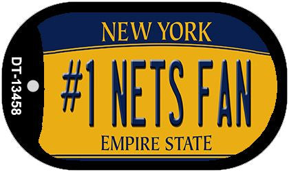 Number 1 Nets Fan Novelty Metal Dog Tag Necklace DT-13458