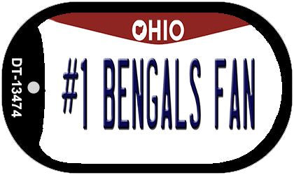 Number 1 Bengals Fan Novelty Metal Dog Tag Necklace DT-13474
