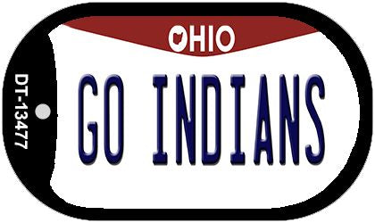 Go Indians Novelty Metal Dog Tag Necklace DT-13477