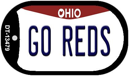 Go Reds Novelty Metal Dog Tag Necklace DT-13479