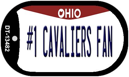 Number 1 Cavaliers Fan Novelty Metal Dog Tag Necklace DT-13482
