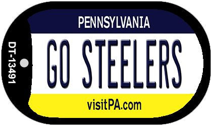 Go Steelers Novelty Metal Dog Tag Necklace DT-13491