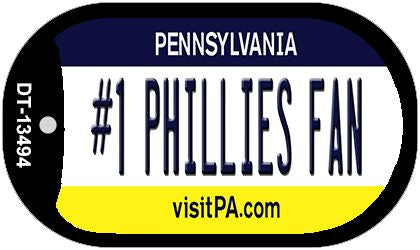 Number 1 Phillies Fan Novelty Metal Dog Tag Necklace DT-13494