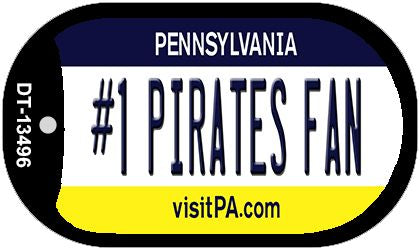 Number 1 Pirates Fan Novelty Metal Dog Tag Necklace DT-13496