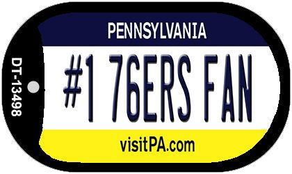 Number 1 76ers Fan Novelty Metal Dog Tag Necklace DT-13498