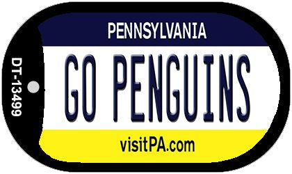 Go Penguins Novelty Metal Dog Tag Necklace DT-13499