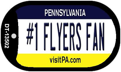 Number 1 Flyers Fan Novelty Metal Dog Tag Necklace DT-13502