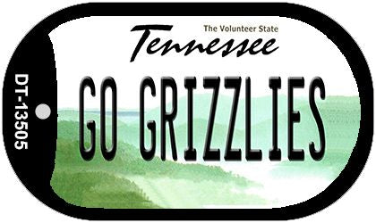 Go Grizzlies Novelty Metal Dog Tag Necklace DT-13505