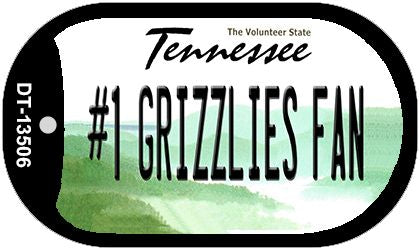 Number 1 Grizzlies Fan Novelty Metal Dog Tag Necklace DT-13506