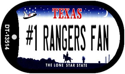 Number 1 Rangers Fan Novelty Metal Dog Tag Necklace DT-13514