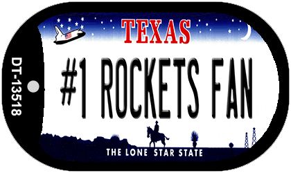 Number 1 Rockets Fan Novelty Metal Dog Tag Necklace DT-13518