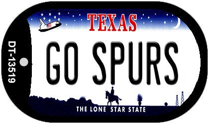 Go Spurs Novelty Metal Dog Tag Necklace DT-13519