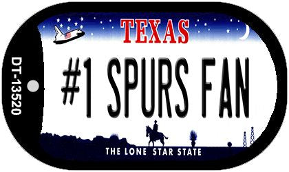 Number 1 Spurs Fan Novelty Metal Dog Tag Necklace DT-13520