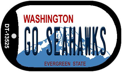 Go Seahawks Novelty Metal Dog Tag Necklace DT-13525