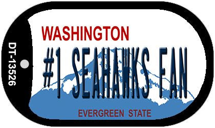 Number 1 Seahawks Fan Novelty Metal Dog Tag Necklace DT-13526
