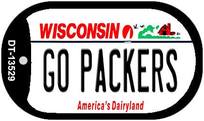 Go Packers Novelty Metal Dog Tag Necklace DT-13529
