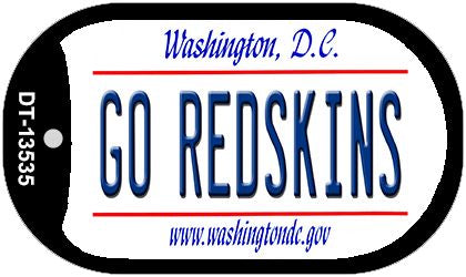 Go Redskins Novelty Metal Dog Tag Necklace DT-13535
