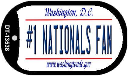 Number 1 Nationals Fan Novelty Metal Dog Tag Necklace DT-13538