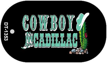 Cowboy Cadillac Novelty Metal Dog Tag Necklace DT-1353