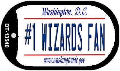Number 1 Wizards Fan Novelty Metal Dog Tag Necklace DT-13540