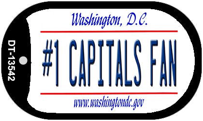 Number 1 Capitals Fan Novelty Metal Dog Tag Necklace DT-13542