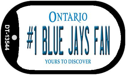 Number 1 Blue Jays Fan Novelty Metal Dog Tag Necklace DT-13544