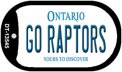 Go Raptors Novelty Metal Dog Tag Necklace DT-13545