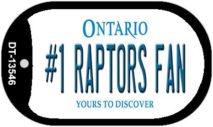 Number 1 Raptors Fan Novelty Metal Dog Tag Necklace DT-13546
