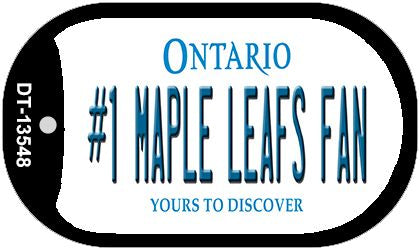 Number 1 Maple Leafs Fan Novelty Metal Dog Tag Necklace DT-13548