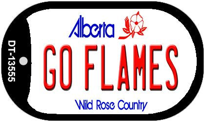 Go Flames Novelty Metal Dog Tag Necklace DT-13555
