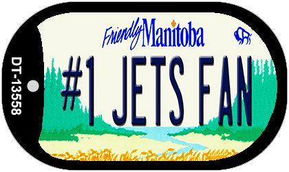 Number 1 Jets Fan Novelty Metal Dog Tag Necklace DT-13558