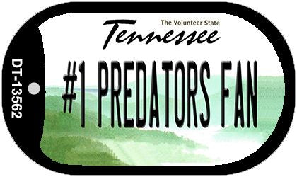 Number 1 Predators Fan Novelty Metal Dog Tag Necklace DT-13562