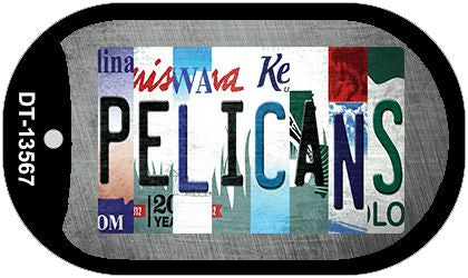 Pelicans Strip Art Novelty Metal Dog Tag Necklace DT-13567