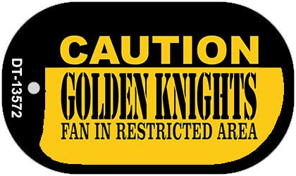 Caution Golden Knights Novelty Metal Dog Tag Necklace DT-13572