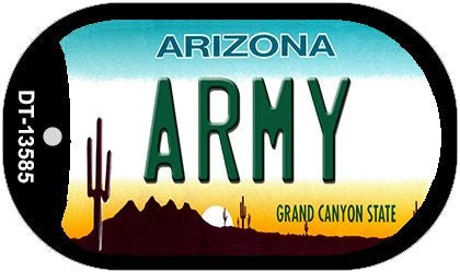 Army Arizona Novelty Metal Dog Tag Necklace DT-13585